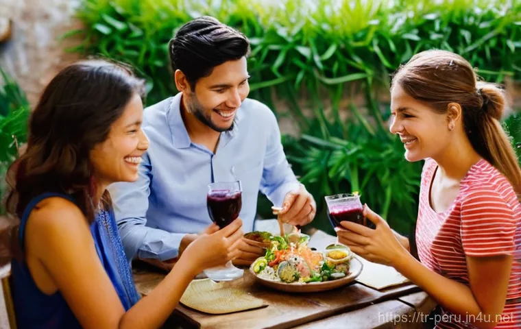 페루 여행자 추천 필수 어플 - **Prompt:** "A male traveler, early 30s, is engaged in a friendly conversation with a local Peruvian... 페루 여행자 추천 필수 어플 - **Prompt:** "A male traveler, early 30s, is engaged in a friendly conversation with a local Peruvian...