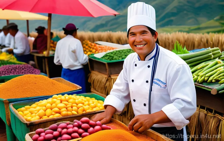페루의 주요 산업 및 경제 동향 - A realistic, high-resolution photograph showcasing a dedicated Peruvian miner deep within a modern, ...